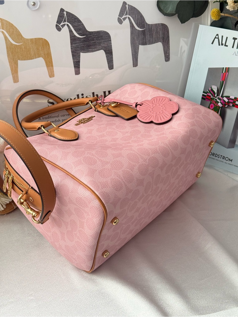 COACH Rowan Large Handbag with Charm CEA19 - Picture 8 of 11